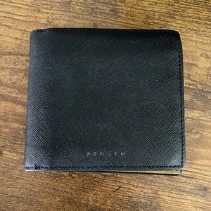 Sandro Men's Black Leather Bifold Wallet